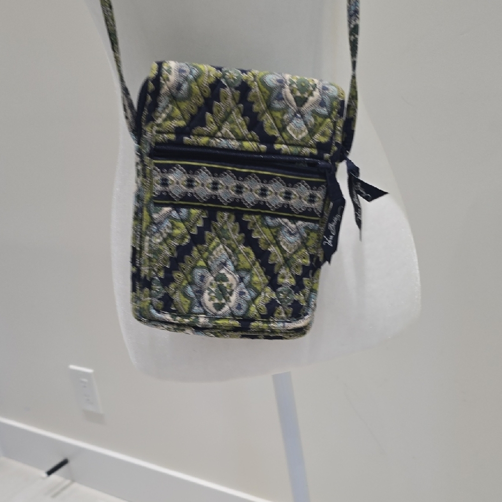 Vera Bradley Green And Blue Patterned Crossbody Bag